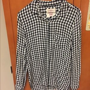 Black and White Checkered Flannel